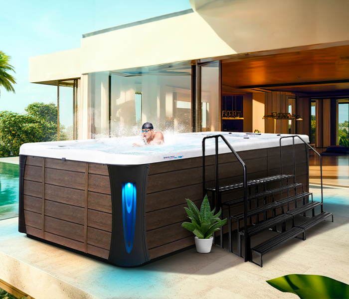 Calspas hot tub being used in a family setting - Guatemala City